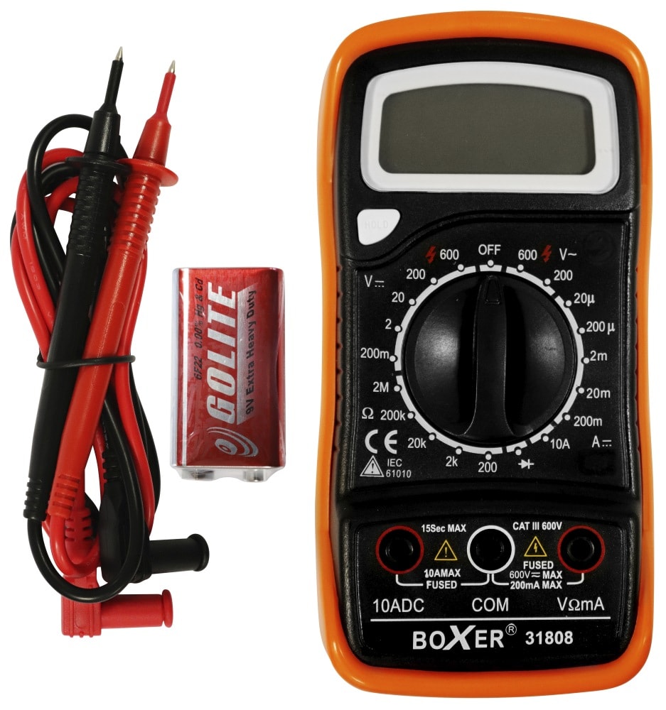 Boxer® digital multimeter 0–600 Volt AC/DC
