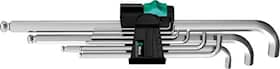 Wera Sexkantnyckel med kula Hex-Plus 1,5-10mm, lång med kort arm, 9 delar