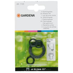 Gardena O-ring 3 stk. og 1 stk. 3/4" flatring
