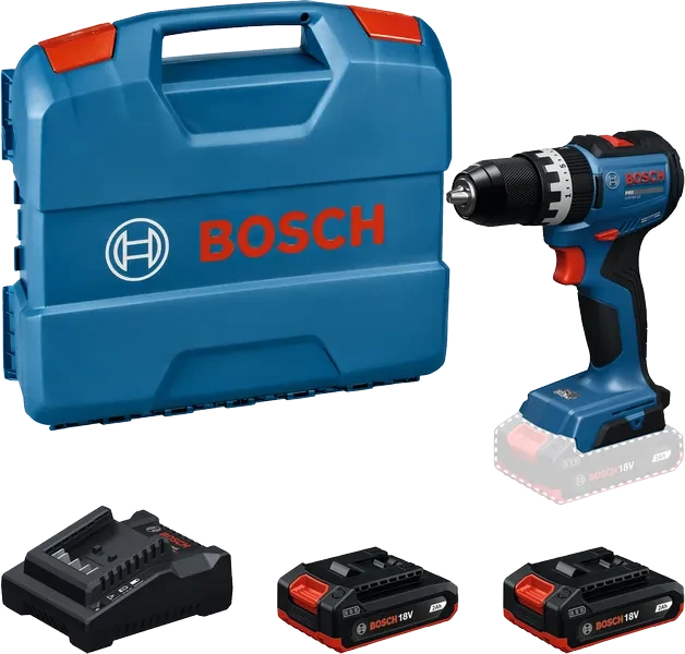 Bosch Slagborrmaskin GSB 18V-52 2X2AH L-CASE