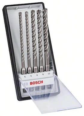 Bosch 5-osainen poravasaranteräsarja SDS plus-7X, 6/6/8/8/10 mm