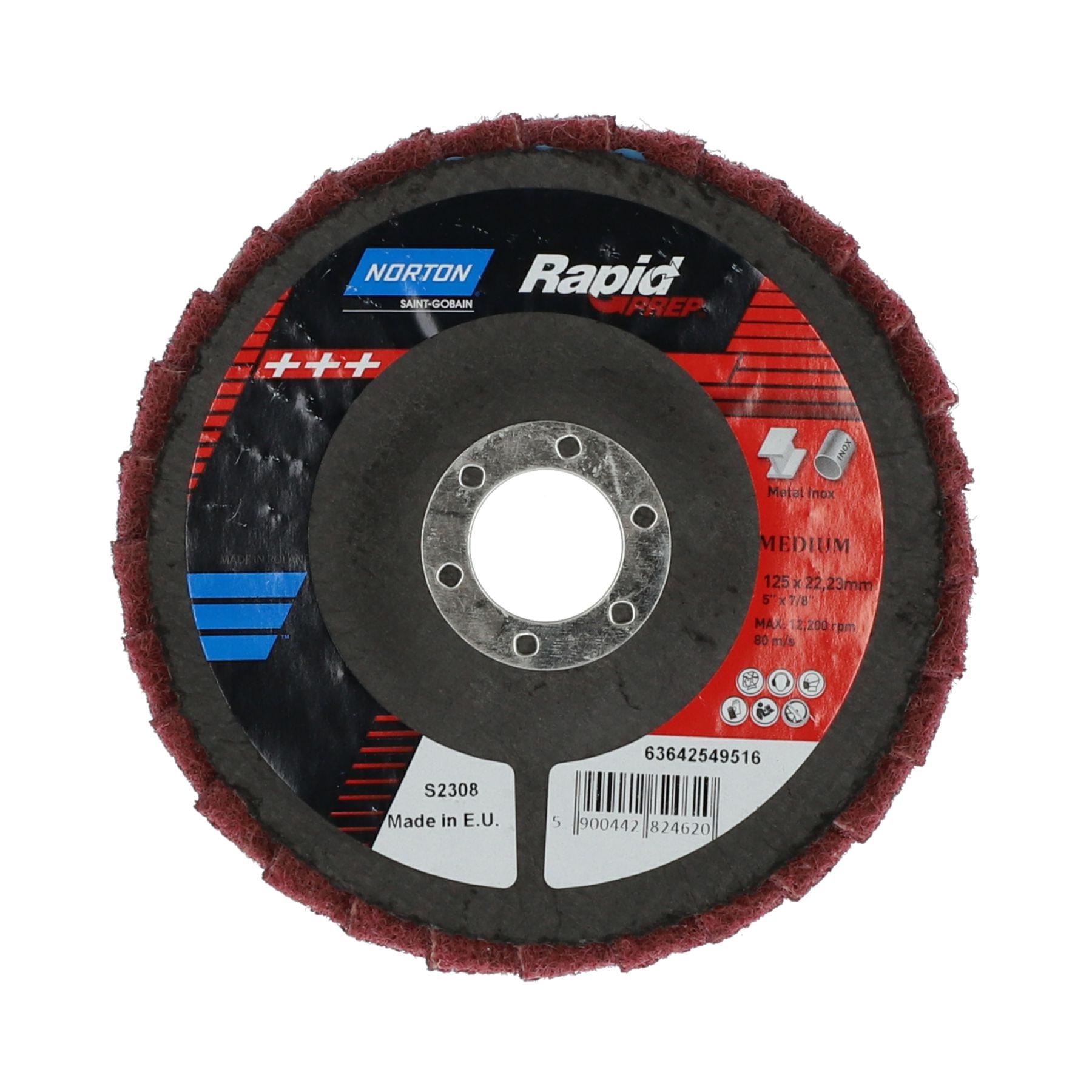 Norton Grovpoleringsrondell Rapid Prep 125x22,2mm