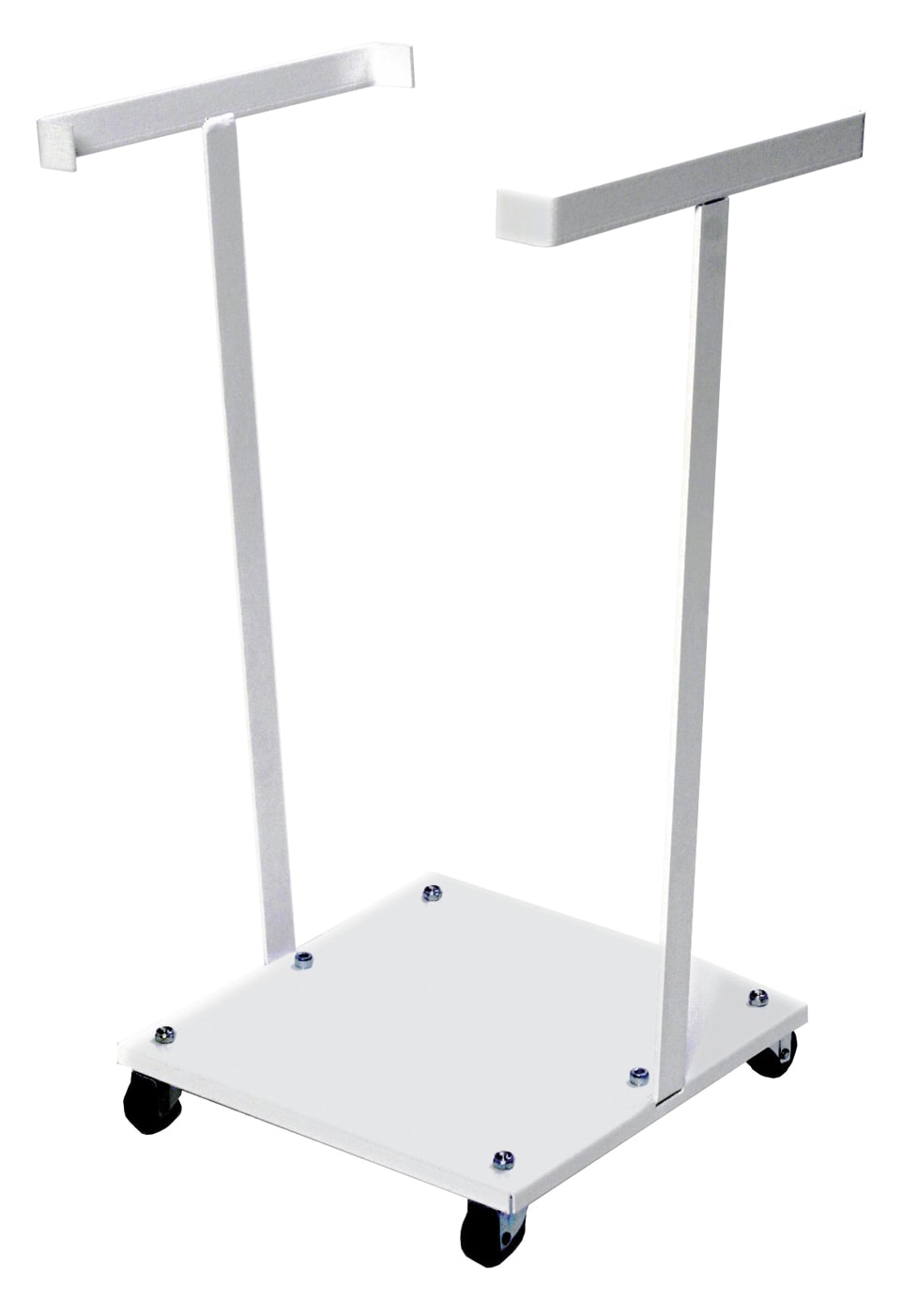 Säkkiteline KM3028, 450x380x1130 mm, 30 kg, valkoinen, 4 kääntyvää