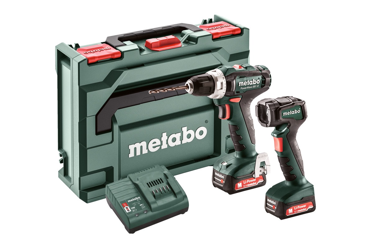 Metabo Skruvdragare Set PowerMaxx BS 12