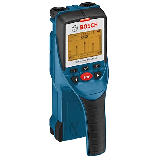 Bosch Detektor Wallscanner D-tect 150 Professional med 4 x batterier (AA), beskyttelsestaske