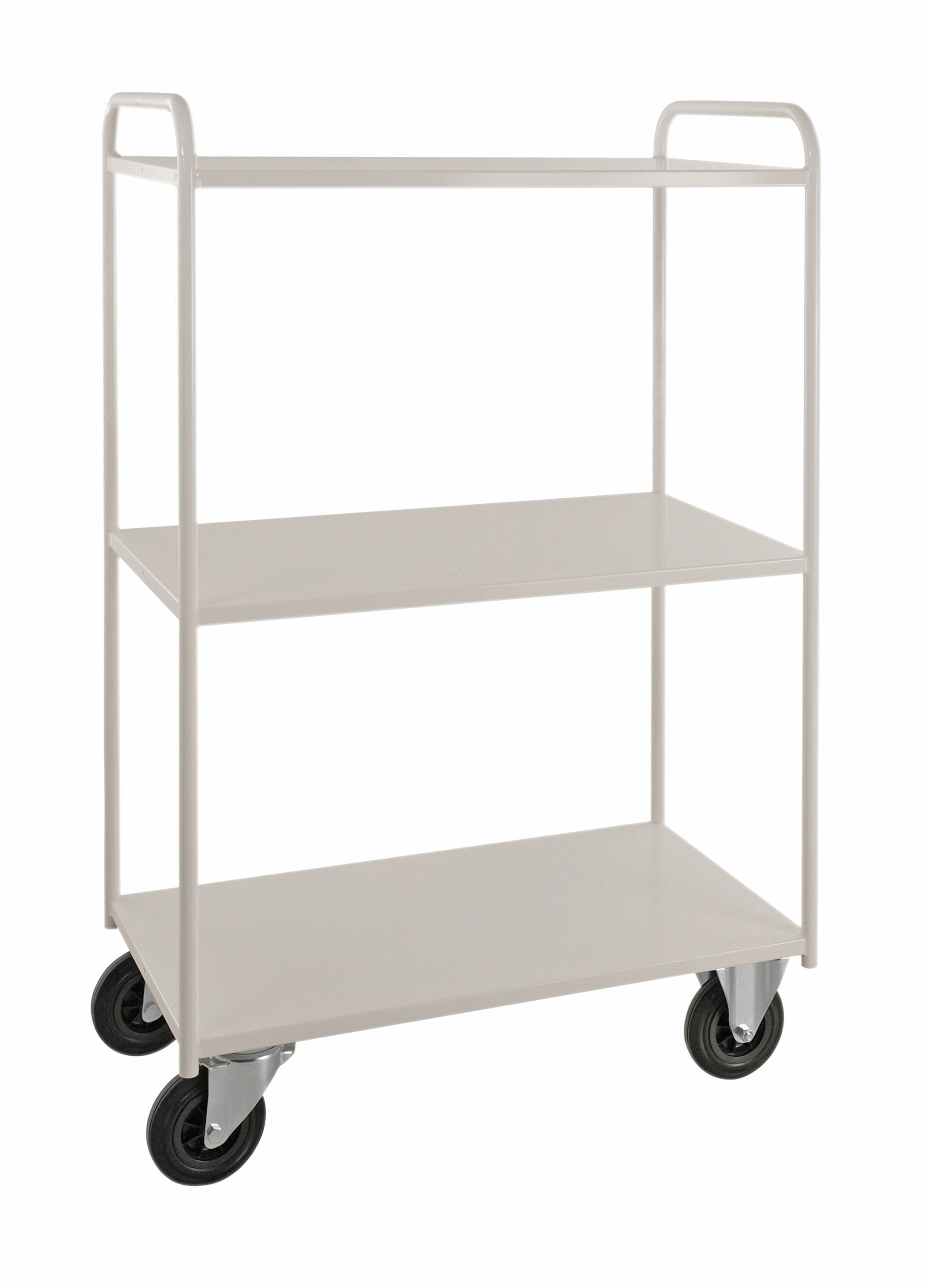 Kongamek 94 x 54 cm Vit Hyllvagn 3 plan, helsvetsad
