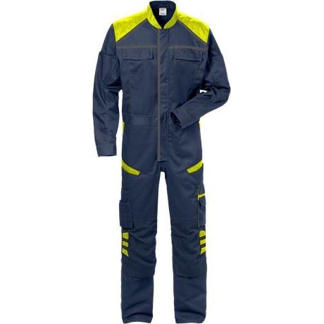 Fristads Kjeledress 8555 STFP Marineblå / Hi-Vis Gul XL