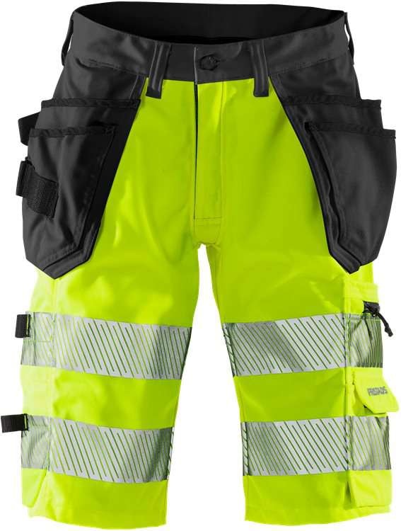 Fristads Shorts Kl 2 2509 PLU VarselGul/Svart C52