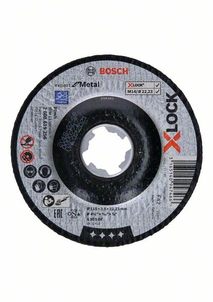Bosch X-LOCK Expert for Metal, 115 x 2,5 x 22,23, syvennetty leikkaus