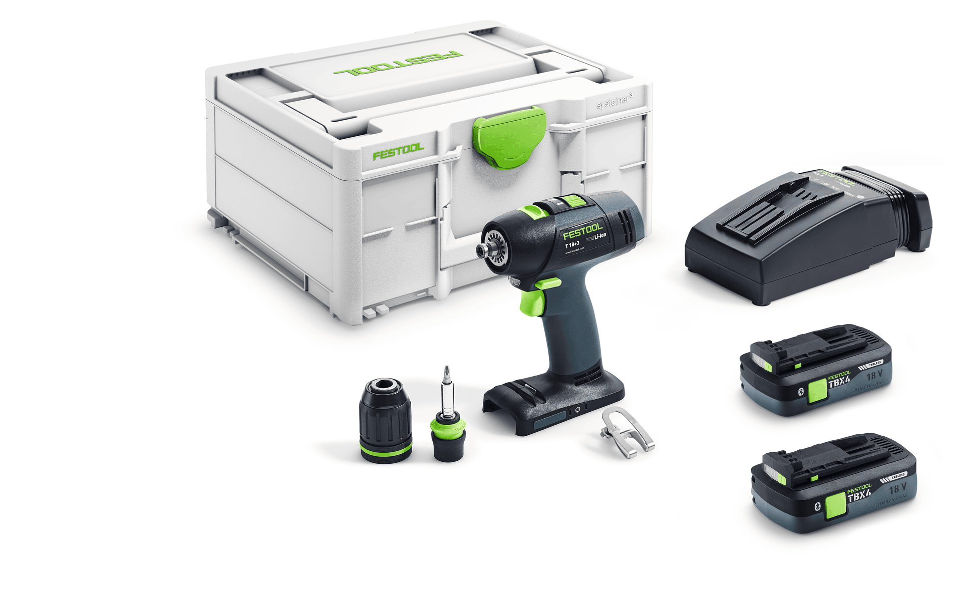 Festool Skruvdragare T 18+3 TBX 4,0 I-Plus med Batteri & Laddare