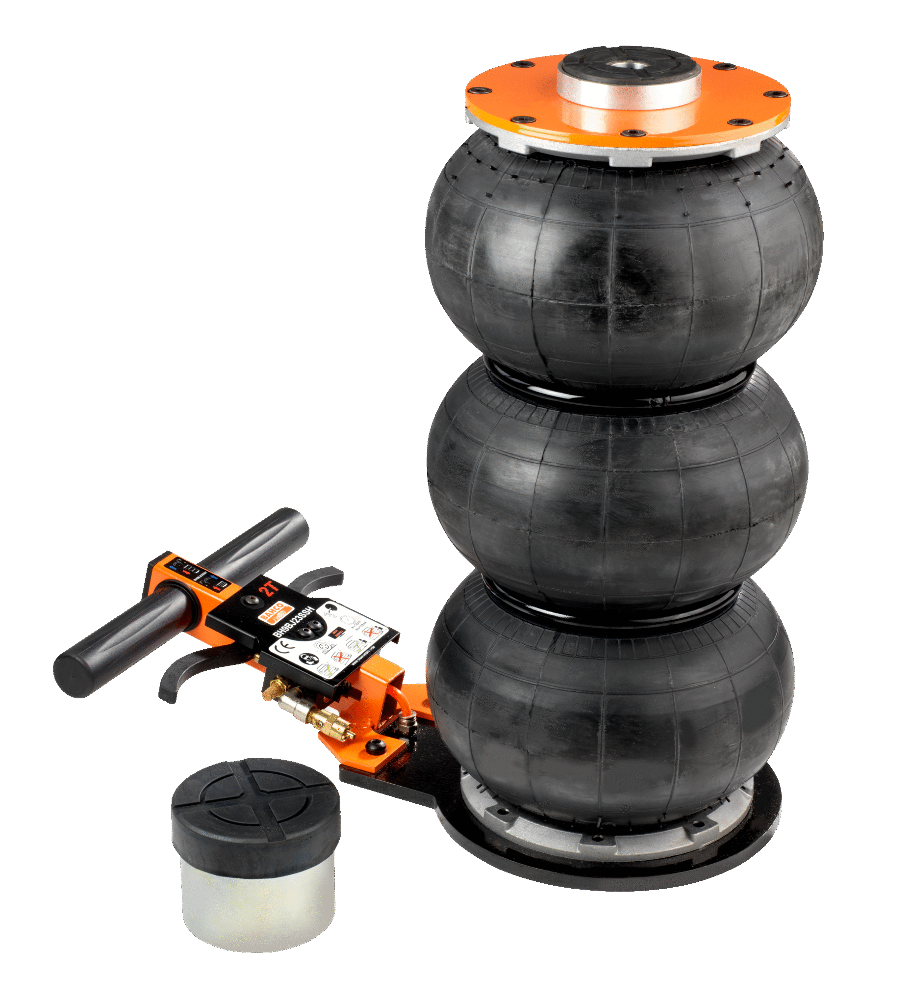 Bahco Domkraft BH9BJ23SSH 2 ton, tryckluft, tresteg, kort