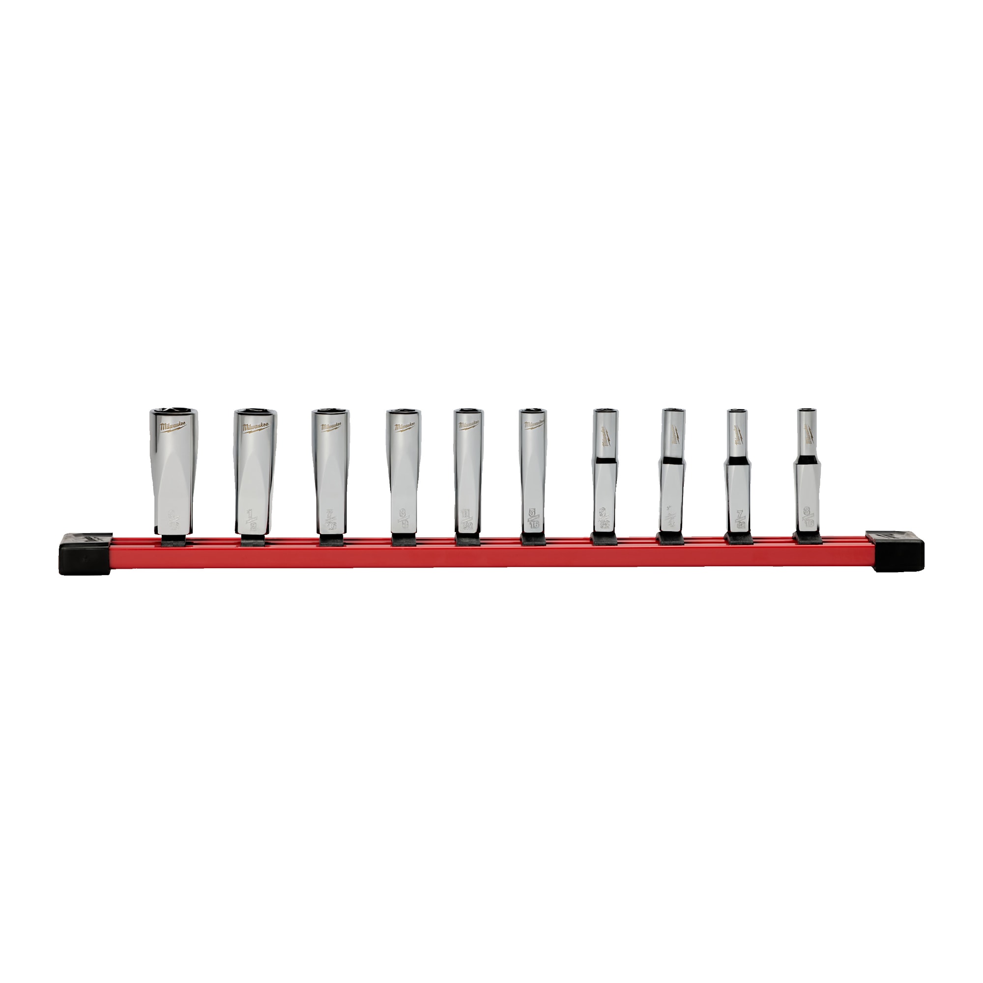 Milwaukee Hylsa Skena Lång IMP 1/4" 10 delar