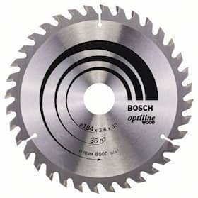 Bosch Pyörösahanterä Optiline Wood 184 x 30 x 2,6 mm, 36