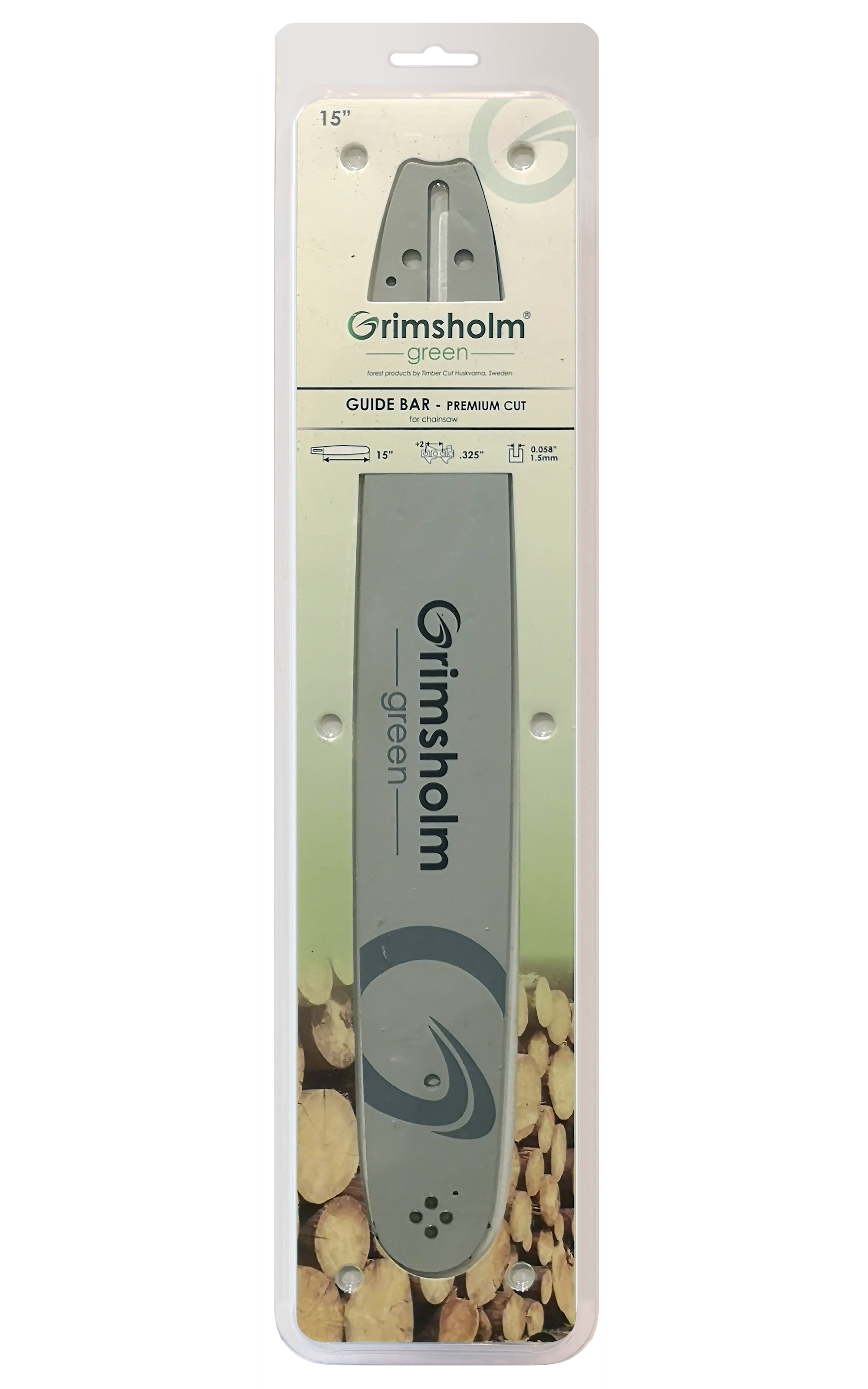 Grimsholm 15" .325" 1.5mm Premium Cut Motorsågssvärd -