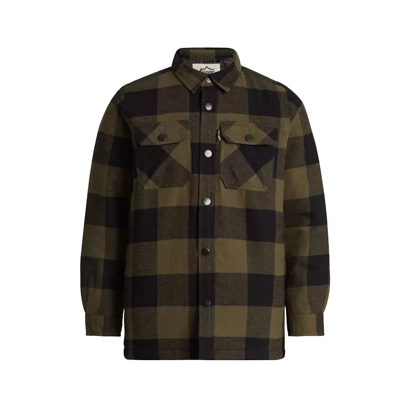 Tuxer Darwin Fodrad Skjorta Barn Dark Olive 134/140
