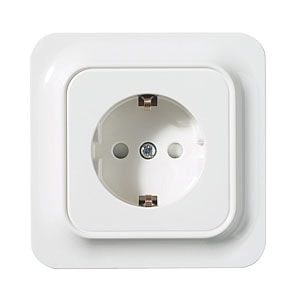 Amiga Vägguttag 1-V M/J Pets. Inf. Trend