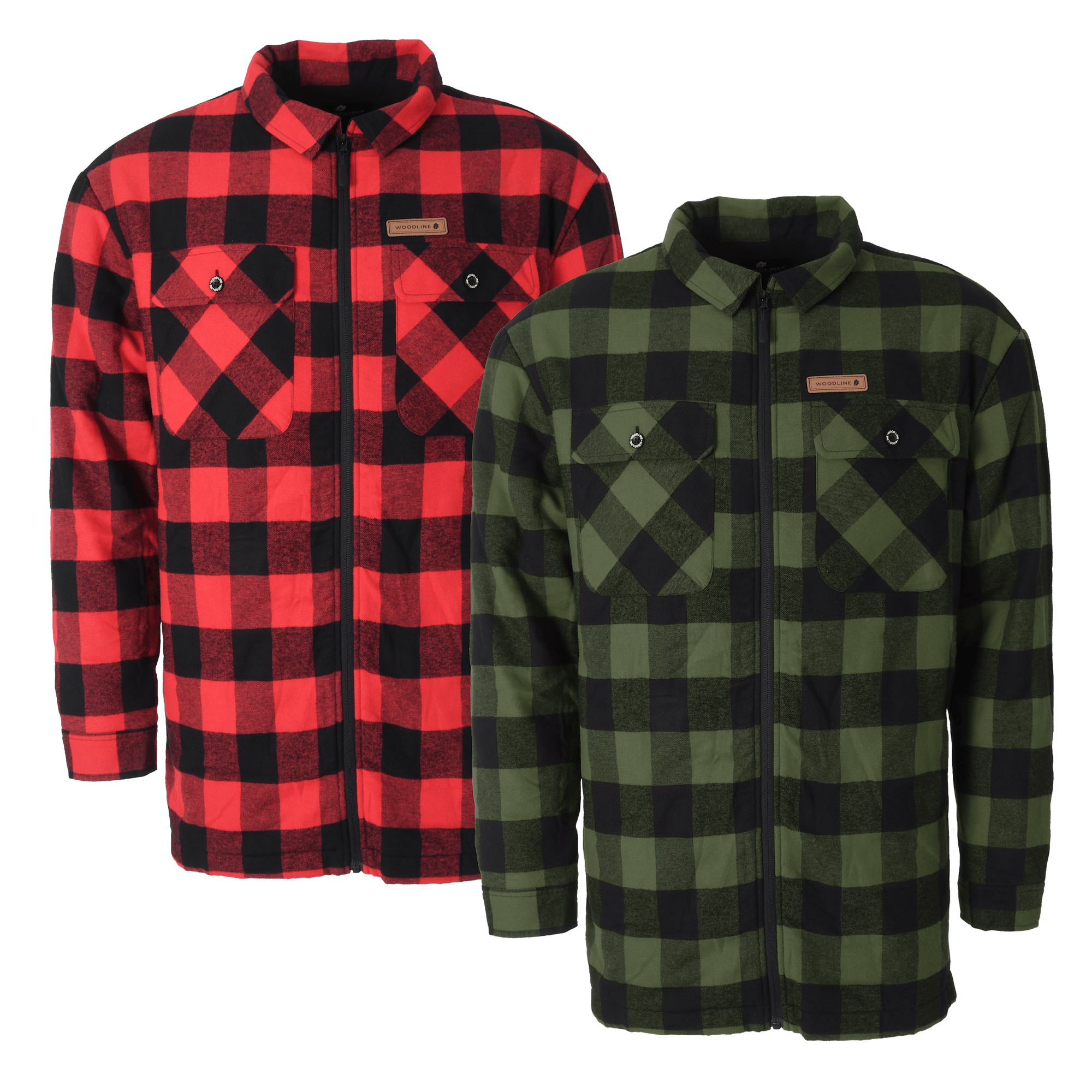 Woodline Skjorta Canada Röd och Grön 2-pack