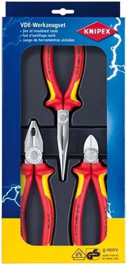 Knipex Tångset 002012 VDE Säkerhet 3 delar