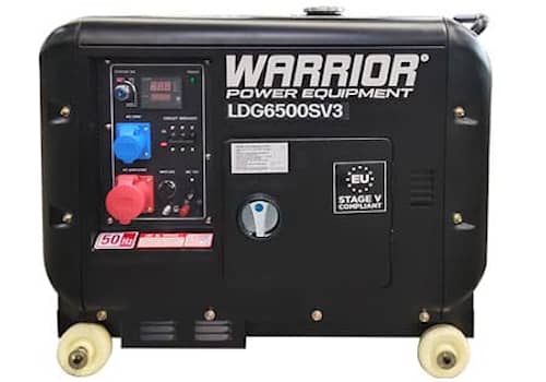 Warrior Elverk 5.5kW 3-fas diesel, ATS