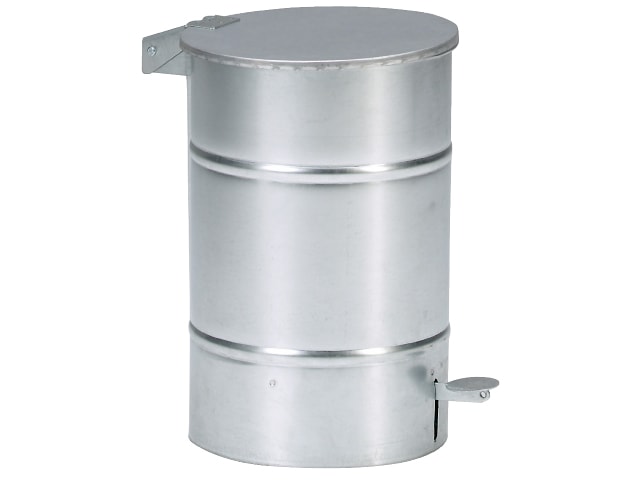 Ikaros avfallsbeholder 70 l, galvanisert, med fotpedal