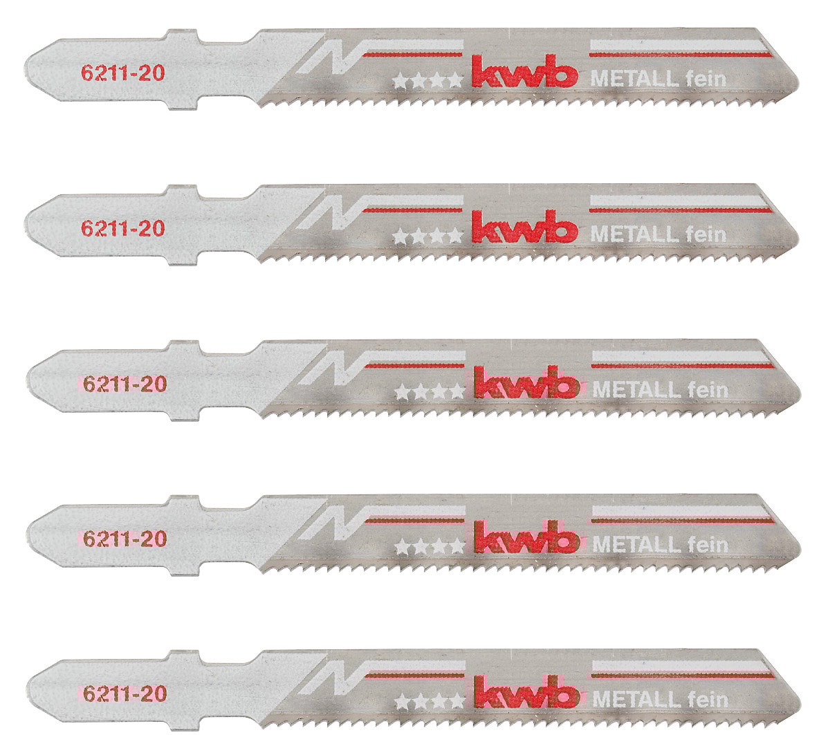 KWB Stikksagblad, metall, fint, 5 stk.