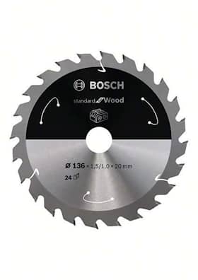 Bosch Standard for Wood -pyörösahanterä johdottomiin sahoihin 136 x 1,5 / 1 x 20 T24