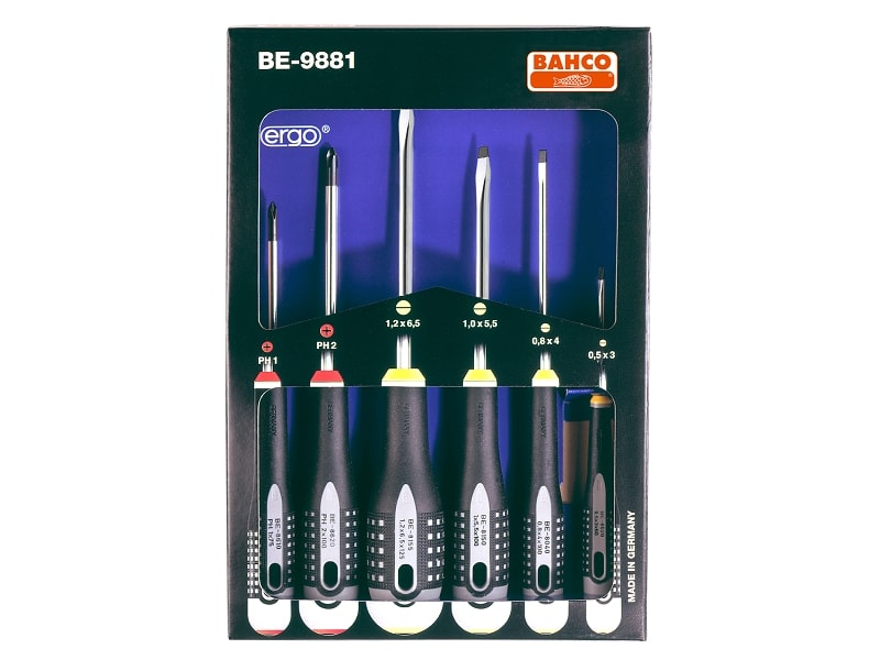 Bahco Ergo Screwdriver Set 6Pcs BE-9881