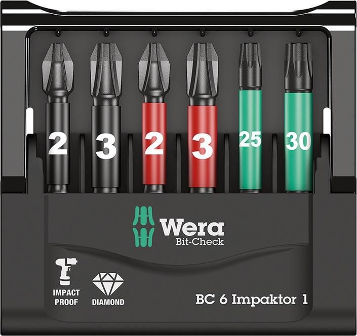 Wera Bitssett Impaktor 50mm Ph/Pz 6 stk