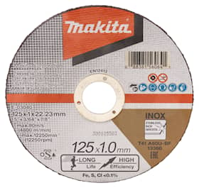 Makita Kapskiva för metall 125x1,0x22,23mm A60U Typ 41 12-pack