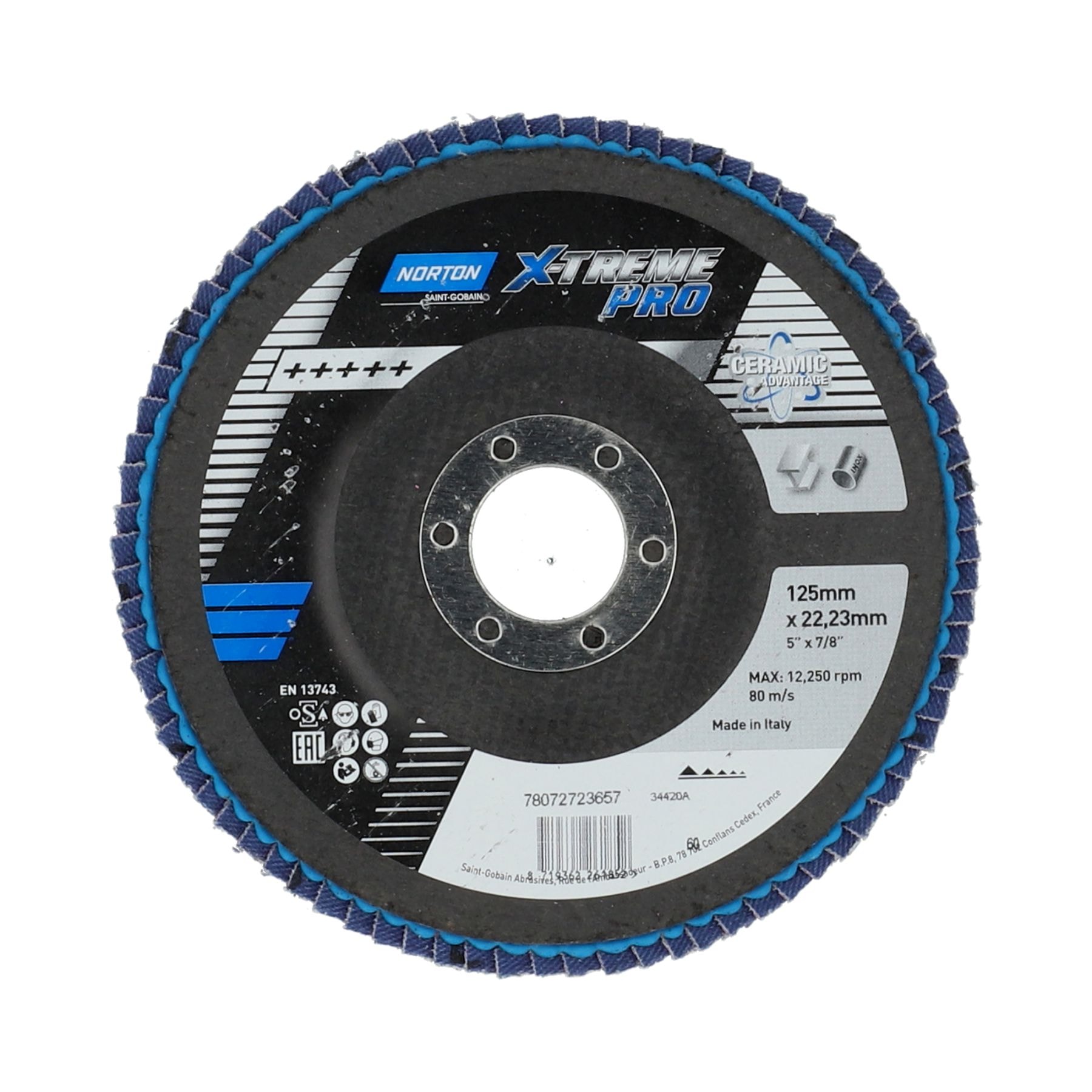 Norton Lamellilaikka X-Treme Pro 125x22,23mm, suora