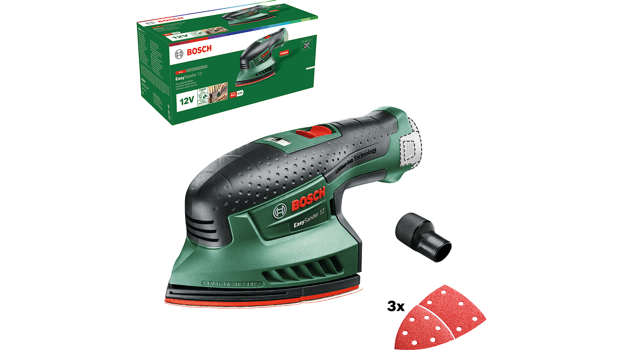Bosch DIY Multislip Easysander 12 2X2,5Ah