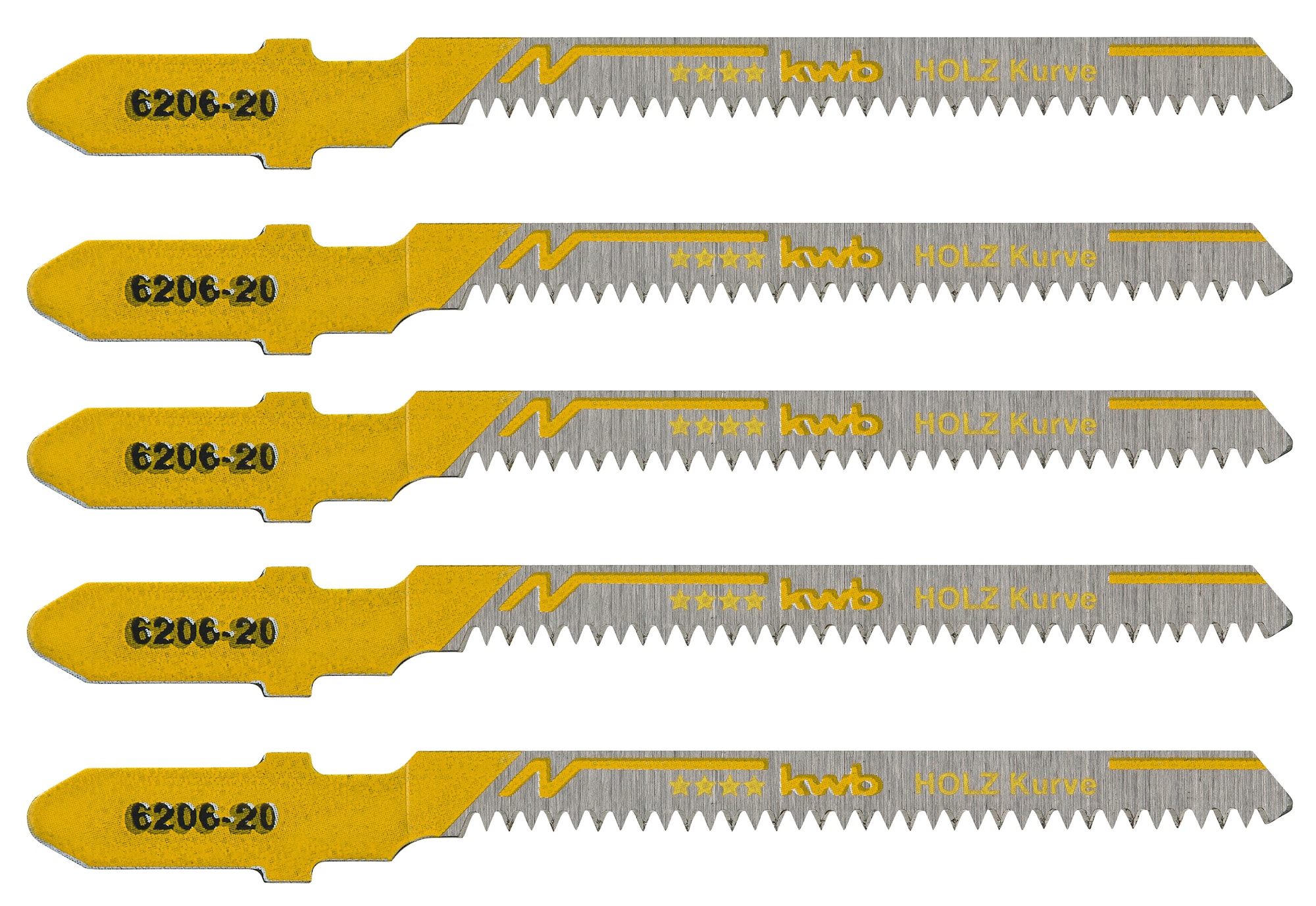 KWB Stikksagblad, tre, buet, 5 stk.