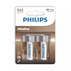 Philips Alkalisk D/LR20-batteri, 2-pakning