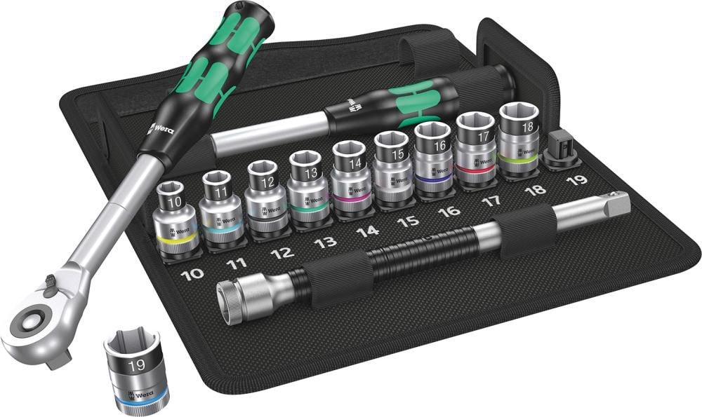 Wera sett med pipenøkler 1/2 Zyklop Hybrid 13 deler