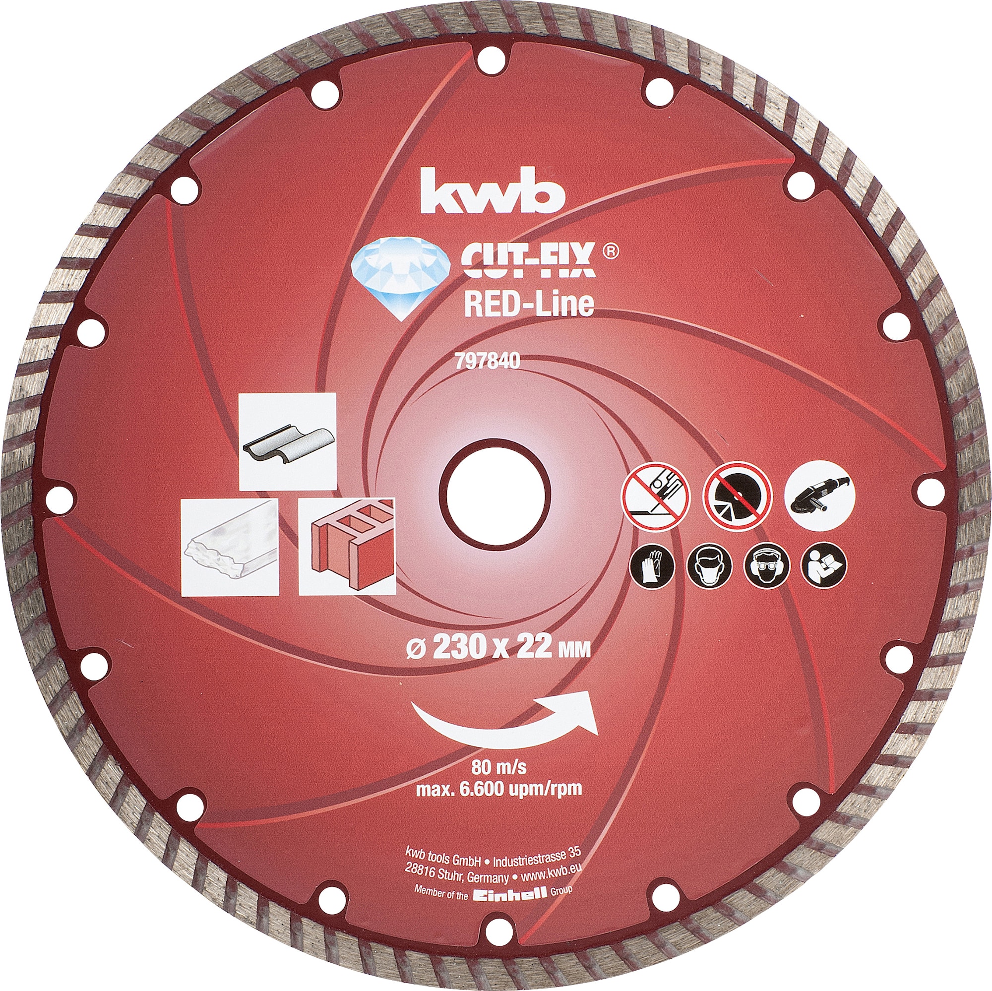 KWB Diamantkapskiva Red Line Cut-Fix