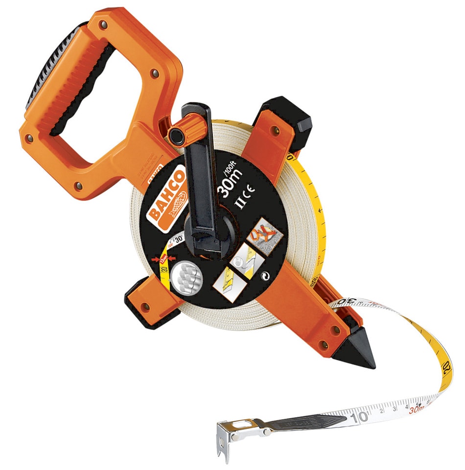 Bahco Målebånd LTS langt, glasfiber, mm, klasse 2