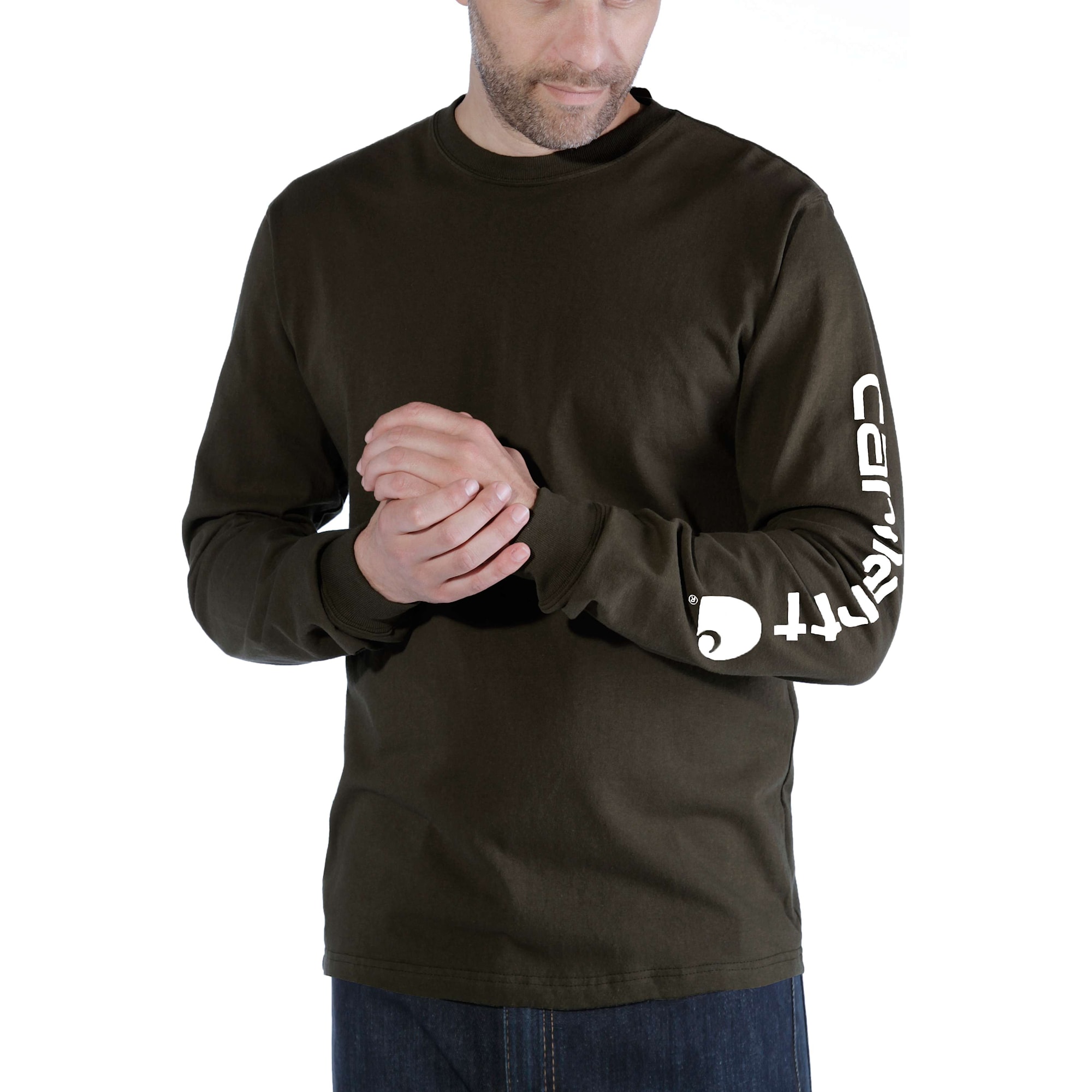 Carhartt Långärmad T-Shirt Herr Peat M